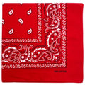 MDSTYLE 100% Cotton Bandana for Men & Women 22" x 22" Paisley Pattern Handkerchief Headband Scarf - color: Red