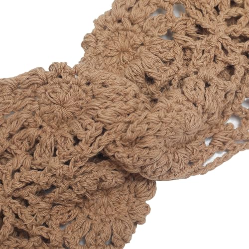 ZLYC Women Headband Handmade Crochet Knit Boho Flower Hair Bands (Twist Knotted Khaki) - color: Twist Knotted Khaki