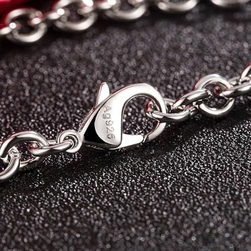 Dankadi 925 Sterling Silver Classic Round Cable Wire Link Bracelet Women Cuban Curb Oval Belcher Link Chain 5.9 to 9 in For Men 24k Gold Plated Cuff Jewelry Gift - color: 6MM Silver, size: 6.7inch