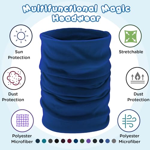 Jiuguva 26 Pcs Neck Gaiter Men Face Mask Headband Boho Head Wrap Headwear Bulk Hiking Seamless Neck Scarf Skull Bandana Women - color: Dark Color, style: Basic Style