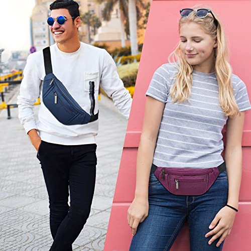 Crossbody Fanny Pack for Women Fashionable,Fashion Waist Bag Purse,Belt Bag for Travel Walking Running Hiking Cycling,Easy Carry Any Phone,Wallet (Purple) - color: Purple
