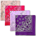 The Peacock Crew Premium Soft Cotton Bandanas Pack for Men and Women Paisley 22 x 22 inches - color: Pack of 4 the Bloom Set