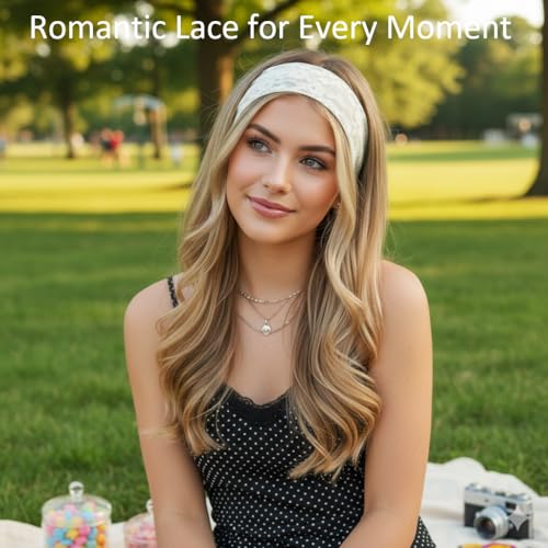 TERSE Lace Headbands for Women Trendy Boho Hair Accessories: Cute Head Bands for Women's Hair Fashion Hairbands 6PCS - color: Headbands Color- Lace Floral Print