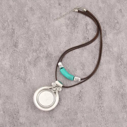 Chunky Necklace for Women Boho Pendant Necklace Statement Western Choker Necklaces for Women Vintage Bohemian Jewelry - style: Bohemian Choker Necklaces