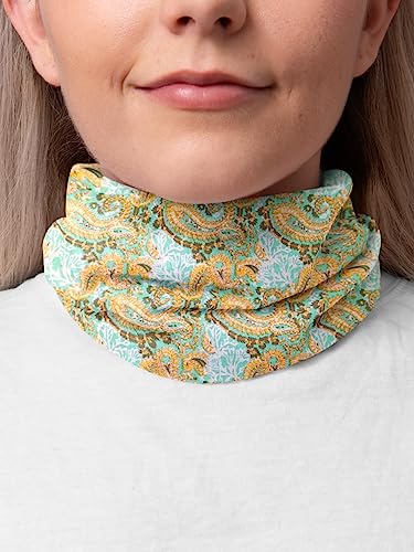 AVKA Studio 100% Cotton Bandanas for Women & Men, 2 Pack 20x20 Inch, 22x22 inch Hand Printed, Lightweight Cotton Handkerchief - color: Turquoise Blue, size: 20 x 20 Inches
