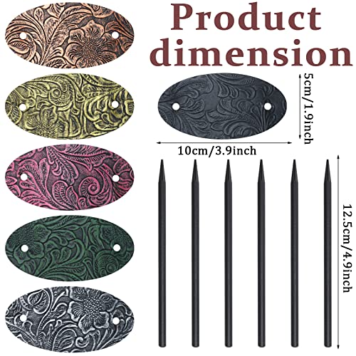 6 Pieces Leather Hair Barrettes with Stick Hair Accessories - Ponytail Clips, Hair Sticks, and Pins for Women's Long Hair