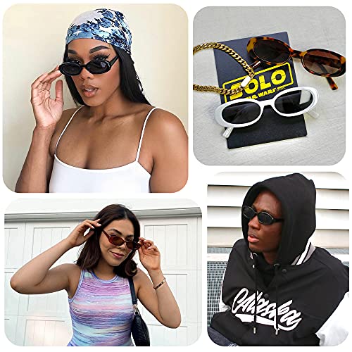 VANLINKER Polarized Retro Oval Sunglasses for Women and Men Small 90s Style VL9580 - color: C2 Tortoise Frame/G15 Lens