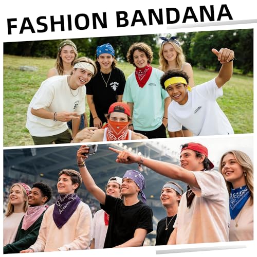 Extra Large Bandana 27” x 27”,100% Cotton bandana for Men and Women，Multi-Purpose Scarf Headbands ，Head Scarfs - color: Black/Navy Blue