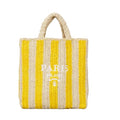 Straw Beach Bag for Women Summer Woven Tote Bag Packable Straw Purses and Handbags for Vacation Holiday - color: M-yellow