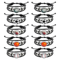 Adjustable Leather Bracelets, Leather Wrap Bracelets Leathers Cuff Bracelet Leathers Wristband for Women for DIY Craft Jewelry Making - style: Sport Theme
