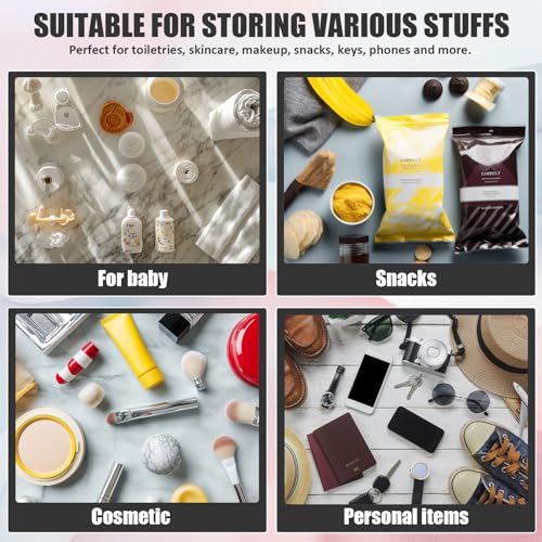 Chenille Letter Clear Makeup Bags, Stuff Bag for Travel, Preppy Patch Nylon Cosmetic Bag with Handles and Zipper, Waterproof Large Clear Travel Toiletry Bag Storage Bag for Women Black - color: Black-Stuff