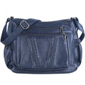 ELDA Crossbody Bags For Women Pocketbooks Soft PU Leather Purses and Handbags Multi Pocket Shoulder Bag - color: Dark Blue