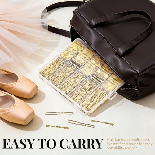 YGDZ 400 Counts Blonde Bobby Pins Hair Pins Set for Women, Blonde 2inch Bobby Pins for Buns Bulk, 2.36inch Gold U Shaped Hair Pins for Styling, Hair Accessories for Women, Girls, Wedding - color: Blonde