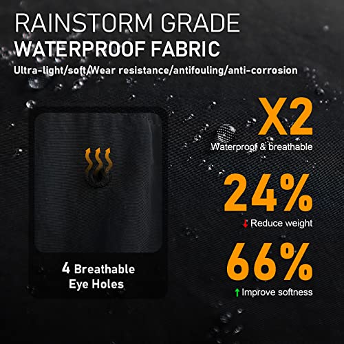 Water-Resistant Bucket Hat for Women Men Rain Hat UPF 50+ Boonie Sun Hat Foldable Summer Floppy Fishing Safari Hats - color: Black