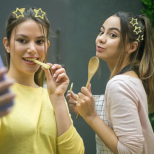 Metal Star Snap Hair Clips Yellow Cute Small Hair Barrettes Y2K Star Hair Clips Hair Access Non-slip Hollow for Women Hairpin Lovely Headpieces for Everyday Fashion and Party 10PCS - color: Style2