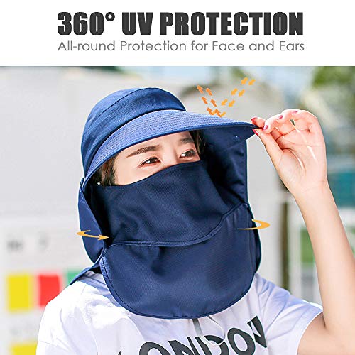 Wide Brim Sun Hat – Multifunctional UPF 50 Protection Bucket Fishing Hat Cap - color: Red