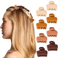 Kitsch Small Hair Clips for Women and Girls – Mini Claw Clips – Hair Accessories – Daily Styling, Recycled, | Ideal Gifts for Women Sedona – 8pc Set - color: Sedona