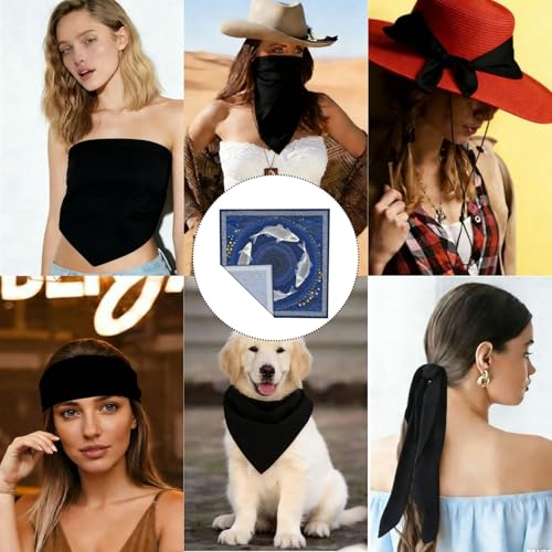 Head Scarf Hair Neck Scarves for Women Fashion Silk Satin Purse Bag Scarfs Handbags Bandana Neckerchief - color: Koi Fish Navy Blue