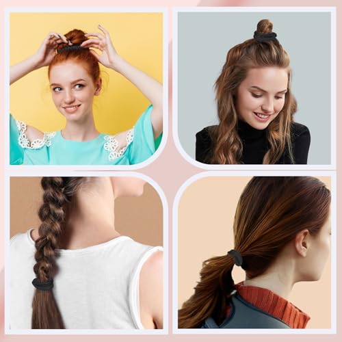 JessLab No Damage Satin Scrunchies, No Crease Hair Ties for Women, Gentle on Fine & Curly Hair, Sleeping, Party, 10-Piece - color: Assorted Colors 1
