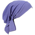 YYAOJHAO Pre Tied Bandanas Headscarf for Women - Solid Wave Chemotherapy Caps Headwrap Chemo Turban Headwear Hats - color: Light Purple
