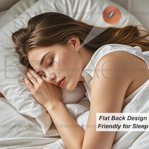20G Internal Thread Cartilage Earrings Studs Surgical Steel Nose Rings Flat Back Stud Piercing Jewelry for Tragus/Helix/Conch/Medusa/Lip/Labret - color: BL:7mm;CZ:2mm