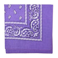 Motique Accessories 22 Inch Cotton Paisley Bandana - color: Light Purple