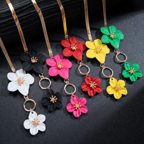 Flower Anklets for Women Trendy Flower Ankle Bracelet Boho Floral Anklet Summer Beach Anklets Jewelry for Women - color: Yellow