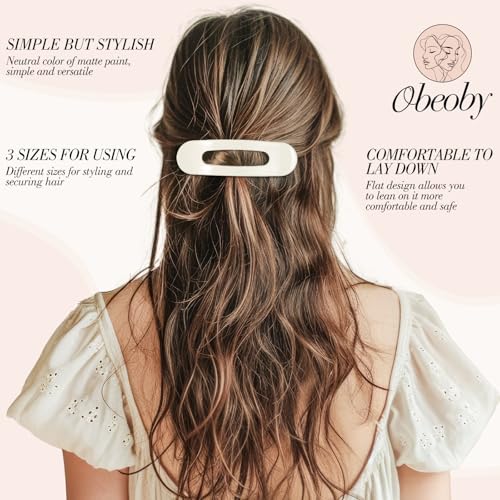 15 PCS Flat Hair Clips for Women & Girls, 5 Colors French Flat Claw Clips 3 Sizes Accessories Barrettes for Thin Thick Fine Hair - color: Tortoiseshell colors