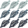 9 Pack Flat Hair Clips for Women, Matte Claw Clips for Thick & Thin Hair (Blue) - color: Blue-Regular