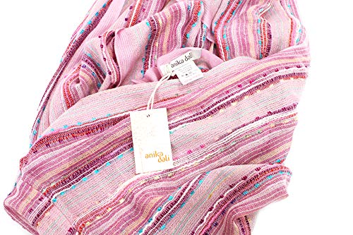 Anika Dali (15 Colors) Shimmer Sparkle Infinity Scarf, Women's Festival Bliss Lightweight Fashion Shawl - color: Blush Pink