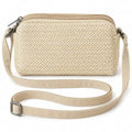 Small Crossbody Bag for Women - color: Straw-off-white-horiz