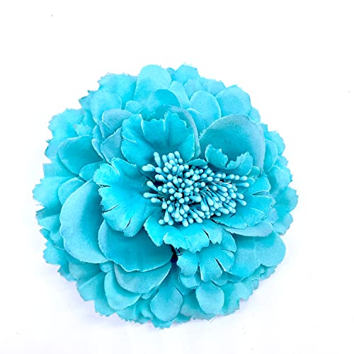 Hair Flower Clips Brooch Boutique Hair Accessories Bohemia Hairpins for Women Girls (Water Blue) - color: Water Blue