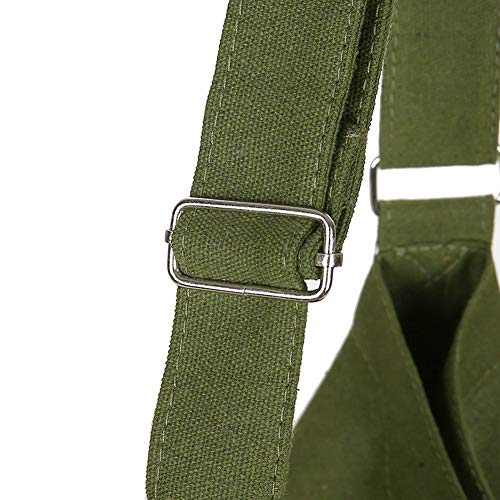 Covelin Women's Retro Large Size Canvas Shoulder Bag Hobo Crossbody Handbag Casual Tote - color: Olive Drab