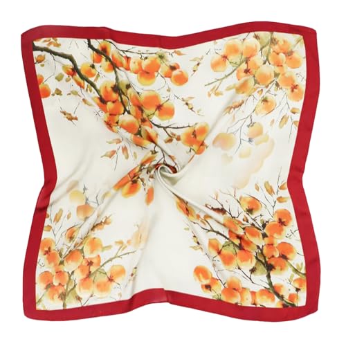 vimate Head Scarf for Women Hair 27'' Square Satin Silk Feeling Bnadana Neck Scarf Handbag Accessories Etc - color: D100#.2 Pack-oil Painting Landscape