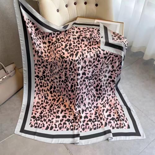 K-Elewon Large Square Scarf 43" Silk Scarf Fashion Scarves Silk Feeling Hair Wrapping Scarfs Night Sleeping Headscarf - color: Vb22