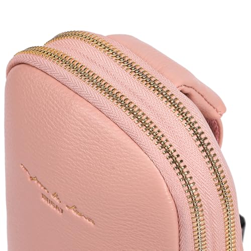 INICAT Women's Small Sling Bag, Lightweight Everyday Vegan Leather Crossbody Purse for Daily Essentials and Travel Light - color: Pink, size: Small