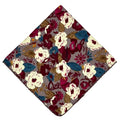 21x21 inches 100% Cotton Bandana for Women - Soft Square Scarf, Multi-Purpose Head Covering, Hair Bandana - color: P13-large Floral Negative Color 1