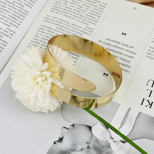 Long tiantian Gold Arm Cuff Upper for Women Bangle Bracelets Upper Arm Cuff Bracelet Trendy Armband Beach Jewelry Trendy Stuff Gifts - color: B6:gold Arm Cuff2