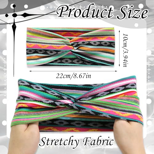 3 Pack Women Headbands African Thin Hair Bands Turban Head Bands for Lady Stretchy Non-Slip Hair Wraps Workout Sport Hair Bandana Accessories - color: Multicolor-1