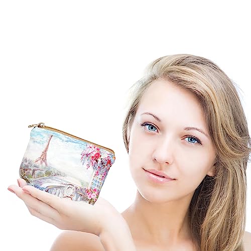 Women and Girls Cute Fashion Coin Purse Wallet Bag Change Pouch Key Holder - color: Iron Tower