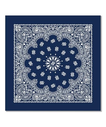 Bycc Bynn Large 27x27 Inch Bandana - 4 Pack 100% Cotton Bandanas for Men & Women - color: Black+red+white+navy