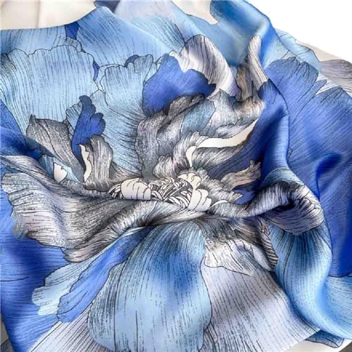 Acotavie Scarfs for Women Dressy Fashion Scarves Long Floral Pattern Scarf Lightweight Sunscreen Shawls - color: C039