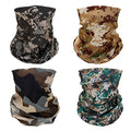 4 Camo Headband Bandana Balaclava Half Face Mask Shield Head Hair Scarf Neck Gaiter Hat Multipurpose For WoMen Men Breathable Reusable Washable Brown Green Black White Digital Desert - color: 4x Camo Face Mask #2