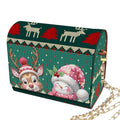 C'eitura Elk Diamond Art Wooden Clutch with Chain, DIY 5D Rhinestone Shoulder Bag, Rustic Nature Theme Purse, Unique Festival Gift - color: Skb215