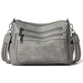 Bluome Crossbody Purses for Women, Medium Large Faux Leather Crossbody Bags Lightweight Sling Bag Shoulder Handbags - color: Dark Gray, size: Medium 7L