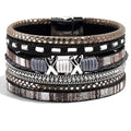 VIBILIA Boho Leather Wrap Bracelets for Women Multi-Layer Bracelets with Strong Clasp Jewelry for Women