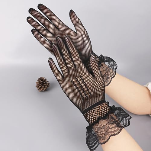Fascinators Hat Pearl Earrings Necklace Bracelets Gloves 1920s Headband Hair Clips Women Flower Mesh Feather Headpiece Headwear Halloween Carnival Cocktail Wedding Tea Party Accessories Black - color: Black