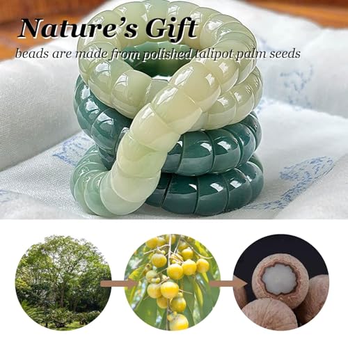 Fidget Bracelet Natural Bodhi Seeds Beaded Bracelets Zen Fidget Stretch Bracelets Alleviate Anxiety Stress Protection Healing Bodhi Jewelry Gifts for Women Men - color: B3:Fidget Bracelet