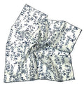 Shanlin Unisex Floral Cotton Square Scarf Bandanas 22x22 inch - color: Hurb-bluewhite
