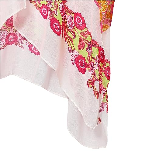 Kimonos for Women Casual Swimsuit Coverup Lightweight Boho Kimono Cardigans for Summer - color: Rose Red Flower